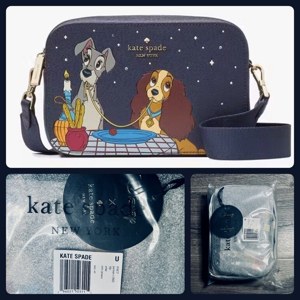 NWT Kate Spade Crossbody Camera Bag New York Lady And The Tramp Disney KH617